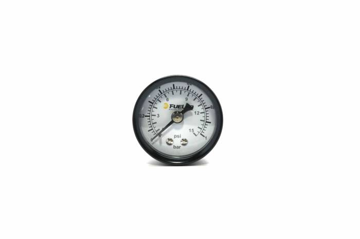 Fuelab - Fuelab Fuel Pressure Gauge, DUAL SCALE BAR/CARB 71512