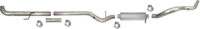 FLO PRO - FLO PRO 5" STAINLESS DOWNPIPE BACK SINGLE RACE EXHAUST 4" CAT PIPE SS634