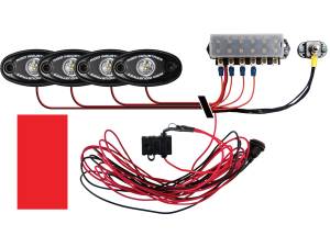 Rigid Industries Boat Deck Kit, 4 LIGHTS-RED 40078