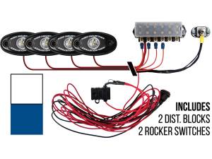 Rigid Industries Boat Deck Kit, 4 LIGHTS-2CW 2BL 40081