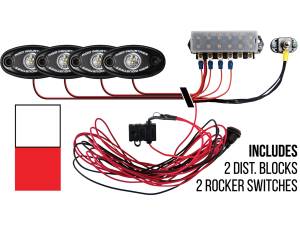 Rigid Industries Boat Deck Kit, 4 LIGHTS-2CW 2RD 40082