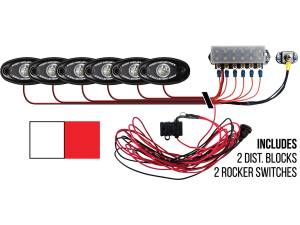 Rigid Industries Boat Deck Kit, 6 LIGHTS-2CW 4RD 40091